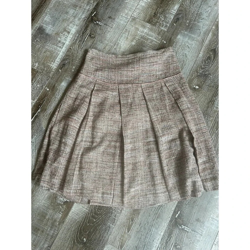 BCBG Maxazria Women’s 100% Silk Pleated Skirt Size 0